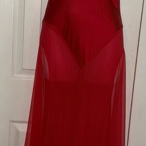 Victoria's Secret Red Sheer Chemise